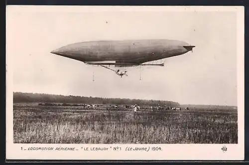 AK Zeppelin Le Lebaudy No. 1 Le Jaune