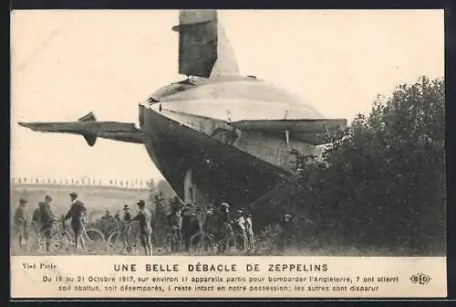 AK Abgestürzter Zeppelin L49, Une belle debacle de Zeppelins 1917