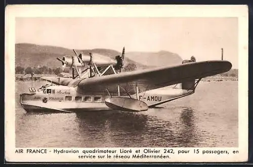 AK Air France, Hydravion Lioré et Olivier 242..., Flugboot