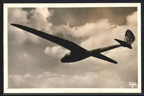 AK Deutscher Segelflug, Hochleistungs-Segelflugzeug Condor im Fluge, 
