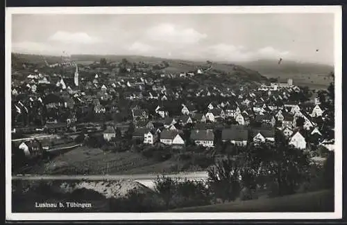 AK Lustnau b. Tübingen, Teilansicht aus der Vogelschau