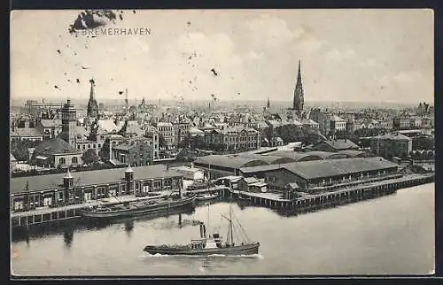 AK Bremerhaven, Totalansicht der Stadt