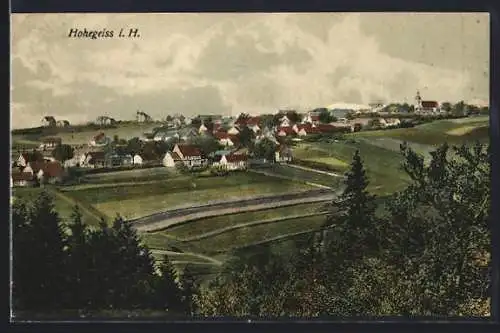 AK Hohegeiss i. H., Ortsansicht aus der Vogelschau