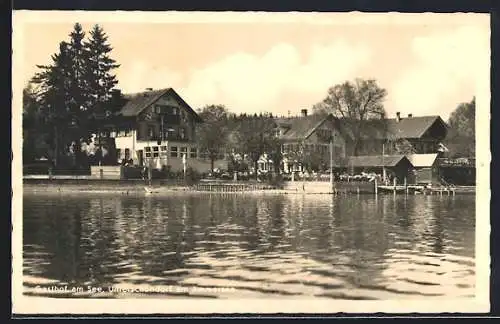 AK Unterschondorf am Ammersee, Gasthof am See