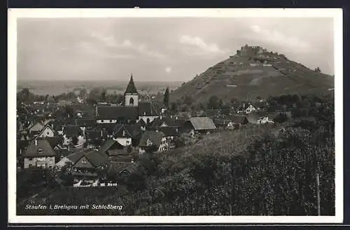 AK Staufen i. Breisgau, 600 Jahrfeier, Teilansicht mit Schlossberg