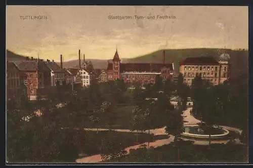 AK Tuttlingen, Stadtgarten, Turn- und Festhalle