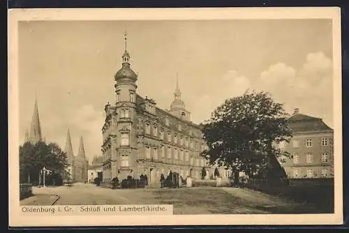 AK Oldenburg i. Gr., Schloss und Lambertikirche