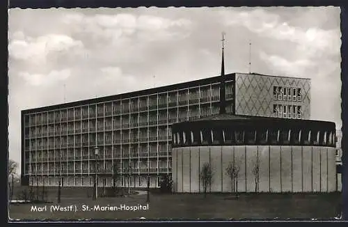 AK Marl /Westf., St. Marien-Hospital und Gartenanlage