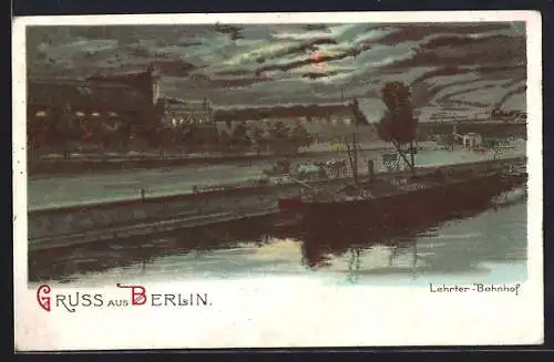 Lithographie Berlin-Tiergarten, Lehrter Bahnhof