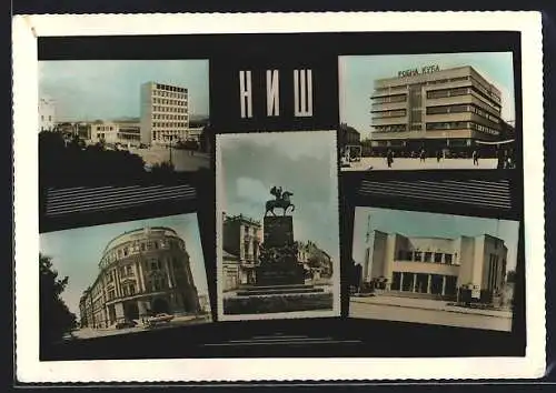 AK Nisch, Denkmal und Strassenpartien