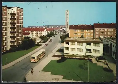 AK Salzgitter, Südstadt mit Eichendorff-Platz und Dreifaltigkeitskirche