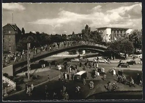 AK Düsseldorf, Aluminium-Brücke und Europa-Halle