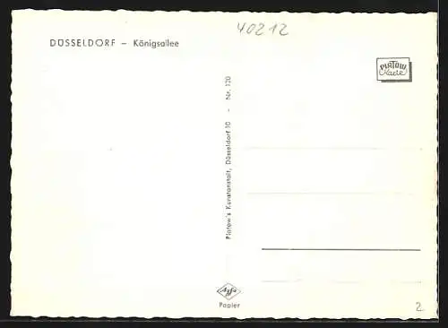 AK Düsseldorf, Blick in die Königsallee