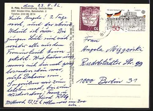 AK Nieder-Olm, Ortspanorama vom Flugzeug aus