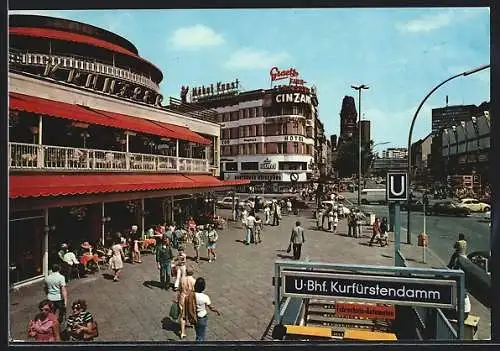 AK Berlin, Café Kranzler am U-Bhf. Kurfürstendamm