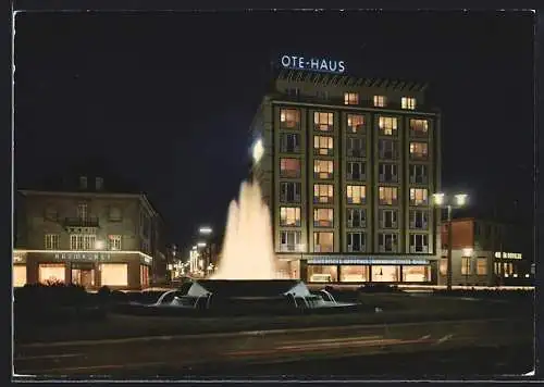 AK Kaiserslautern /Pfalz, Fackelrondell mit Ote-Haus