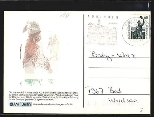 AK Berlin, ICC mit Umgebung, von oben gesehen