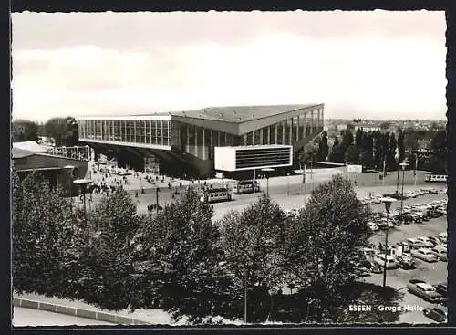 AK Essen, Gruga-Halle mit Umgebung aus der Vogelschau