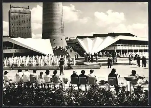 AK Berlin, Kaskaden am Fernseh- und UKW-Turm der Deutschen Post Berlin