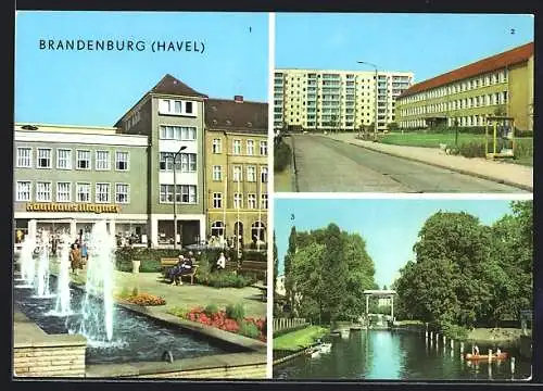 AK Brandenburg, Kaufhaus Magnet am Molkenmarkt, Bertholt-Brecht-Oberschule, Stadtschleuse
