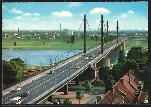 AK Düsseldorf, Theodor-Heuss-Brücke aus der Vogelschau