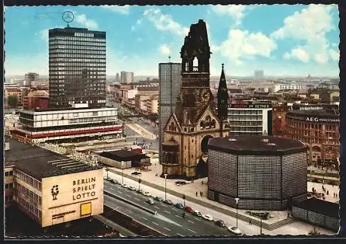 AK Berlin, Europa Center mit Kaiser Wilhelm-Gedächtniskirche