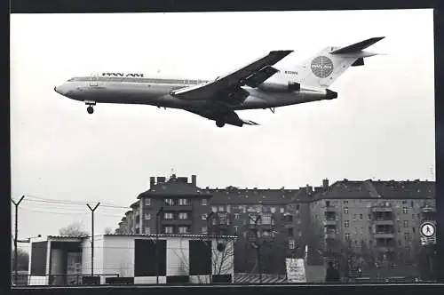 Fotografie Ansicht Berlin-Tempelhof, Flugzeug Boeing 727 N326PA der Pan Am während der Landung