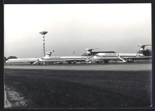 Fotografie Flugzeug Iljuschin Il-62, Maschinen der Interflug und Aeroflot
