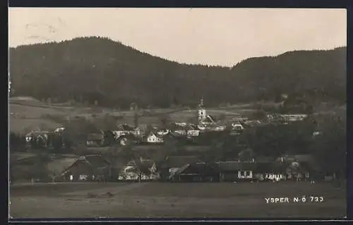 AK Ysper /N. Ö., Gesamtansicht aus der Vogelschau
