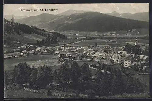 AK Tamsweg, Ortsansicht mit St. Leonhard
