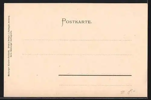 Künstler-AK Franz Kulstrunk: Grödig, Ortspartie an der Kirche