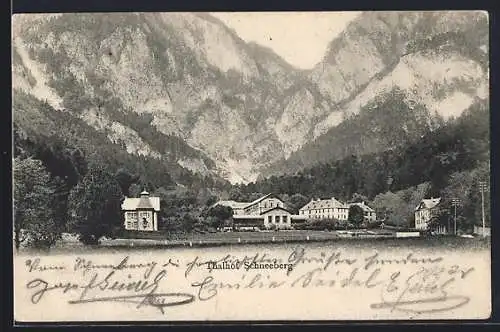 AK Reichenau a. d. Rax, Thalhof Schneeberg