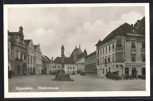 AK Eggenburg, Partie im Ort, Blick auf Cafe