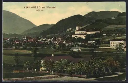 AK Kirchberg am Wechsel, Ortspartie am Gebirge