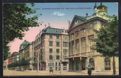 AK Wien, Zollamtsstrasse mit Bürgertheater