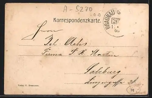 AK Mauerkirchen /O.-Ö., Strassenpartie mit Geschäften