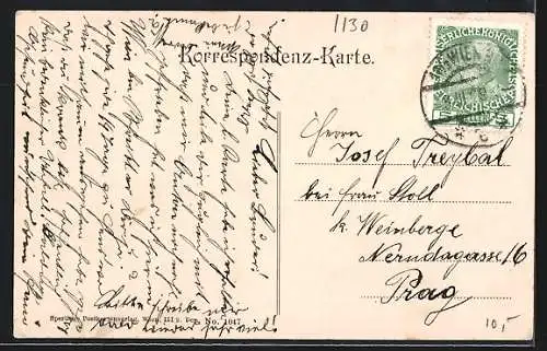 AK Wien, Breitensee, Partie an der Kirche