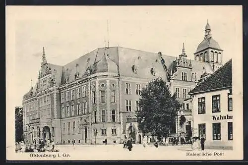 AK Oldenburg i. Gr., Kaiserliche Post mit Passanten