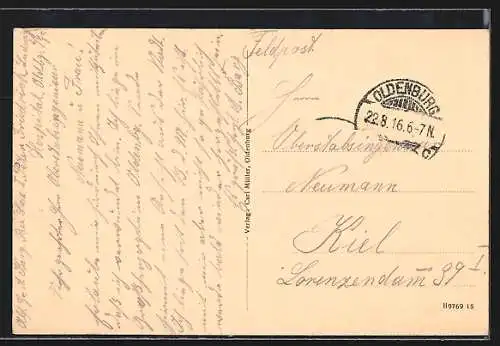 AK Oldenburg i. Gr., Partie am der Kaiserlichen Post