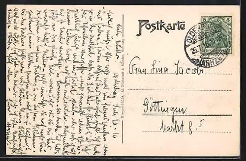 AK Oldenburg /Gr., Post mit Strassenpartie