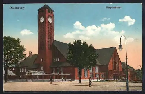 AK Oldenburg / O., Hauptbahnhof