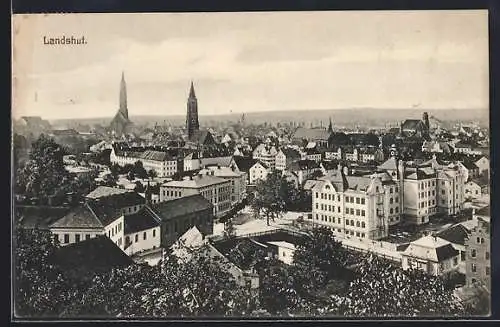 AK Landshut / Isar, Ortsansicht über die Dächer