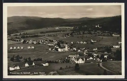 AK Frauenau /bay. Wald, Totalansicht mit Schloss