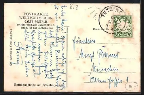 AK Berg / Starnberger See, Ansicht der Rottmannshöhe
