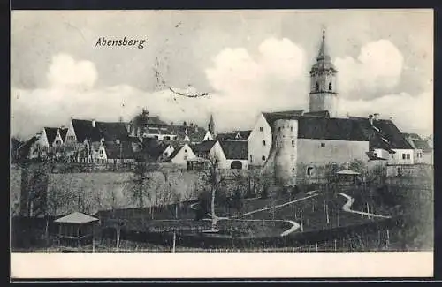 AK Abensberg / Hallertau, Ortsansicht mit Kirche
