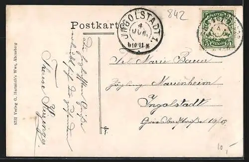 AK Abensberg / Hallertau, Ortsansicht mit Kirche