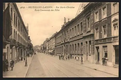 AK Bruxelles-Laeken, École Communale des Filles, Rue Marie-Christine