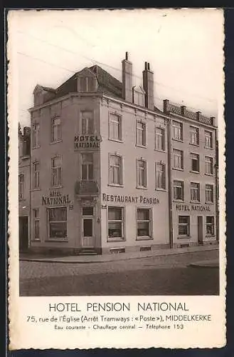AK Middelkerke, Hotel Pension National, 75, Rue de l`Église