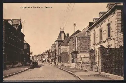 AK Jeumont, Rue Hector Despret, Strassenpartie