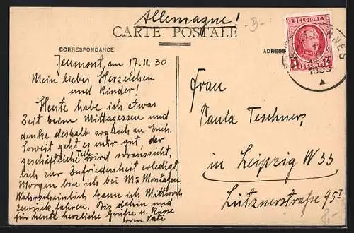AK Jeumont, Rue Hector Despret, Strassenpartie